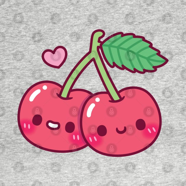 Cute Pair Of Red Cherries by rustydoodle